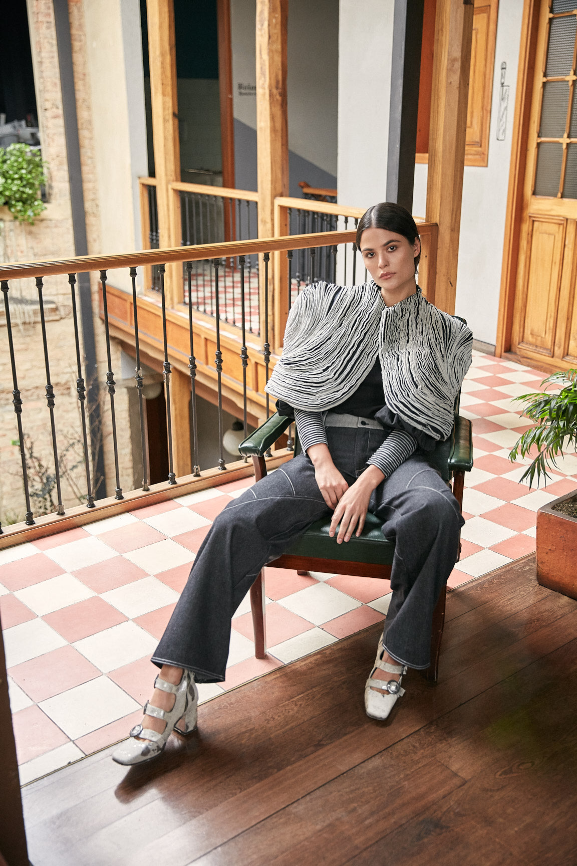 Chaleco Sobrepuesto Tiras Denim