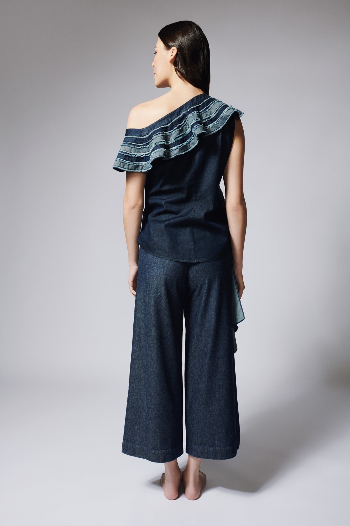 Pantalon Vuelo Lateral Denim