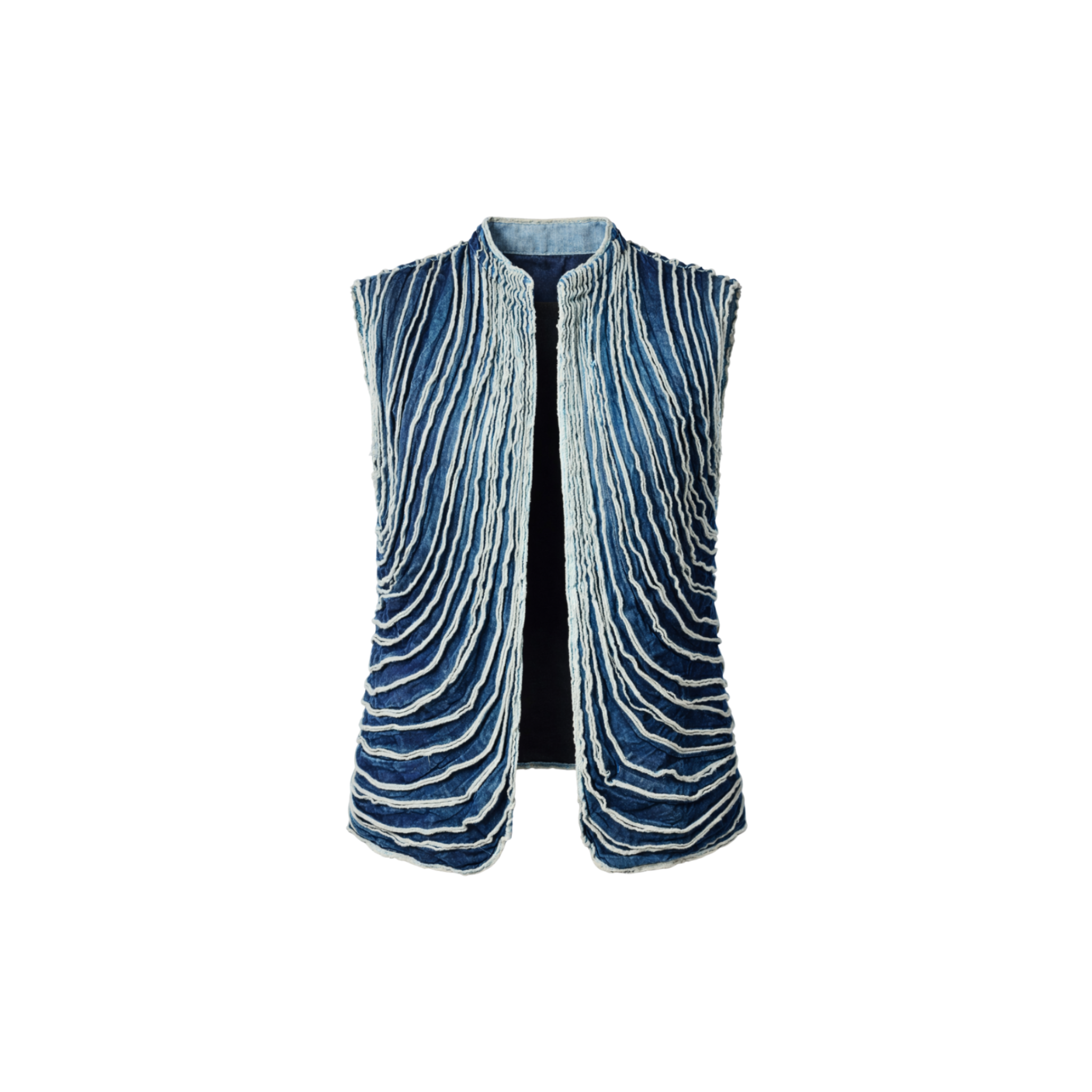 Chaleco Tiras Denim Azul
