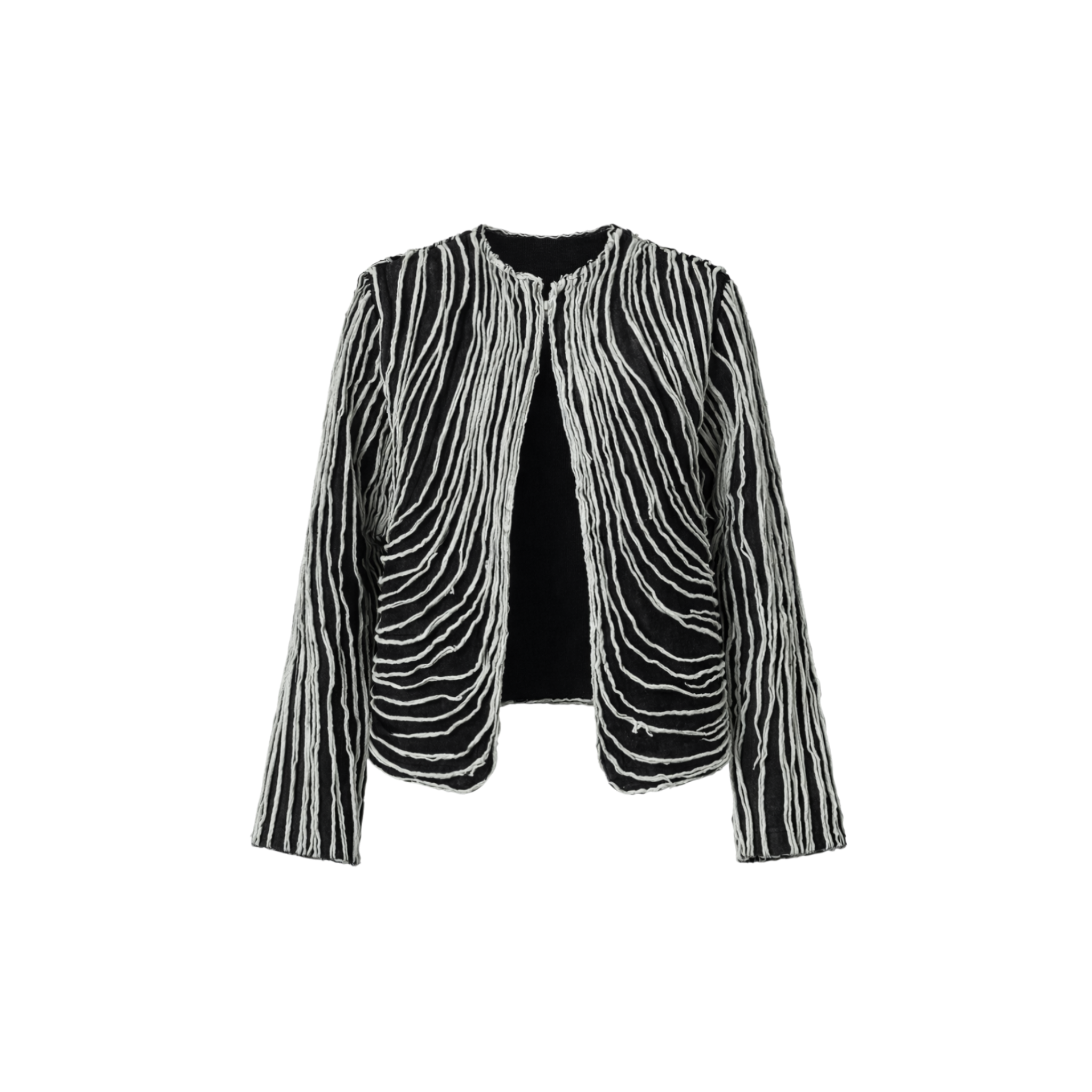Chaqueta Tiras Denim Negra