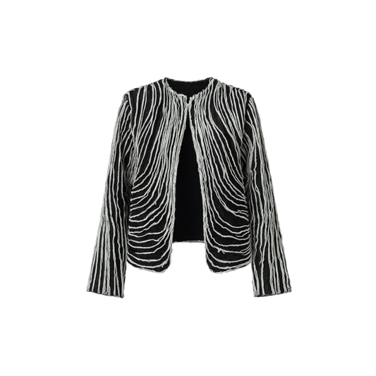 Chaqueta Tiras Denim Negra