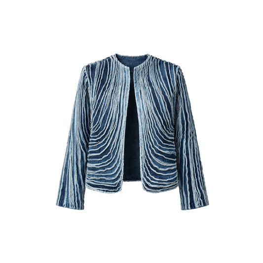 Chaqueta Tiras Denim Azul