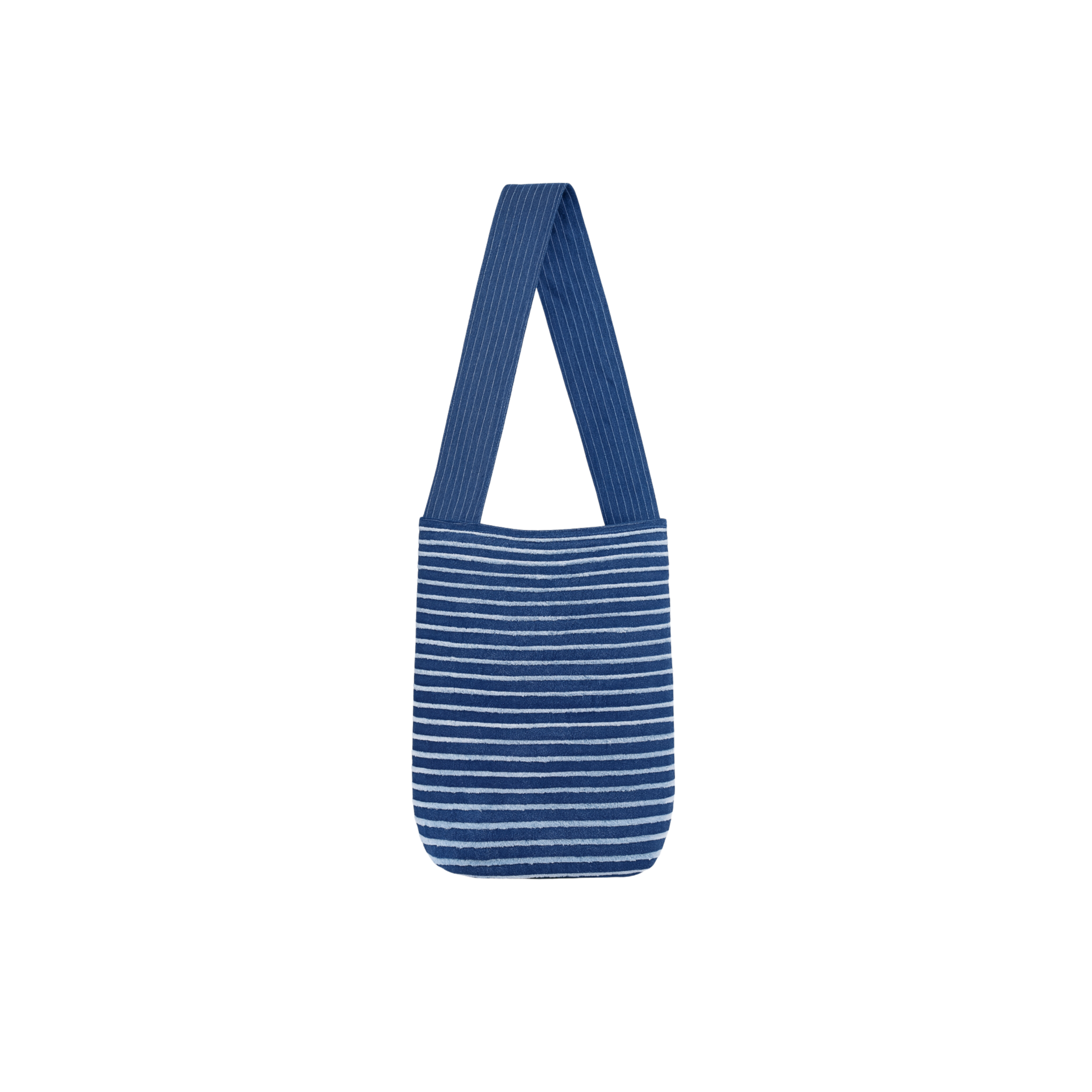 Mochila Tiras Denim Azul Con Blanco