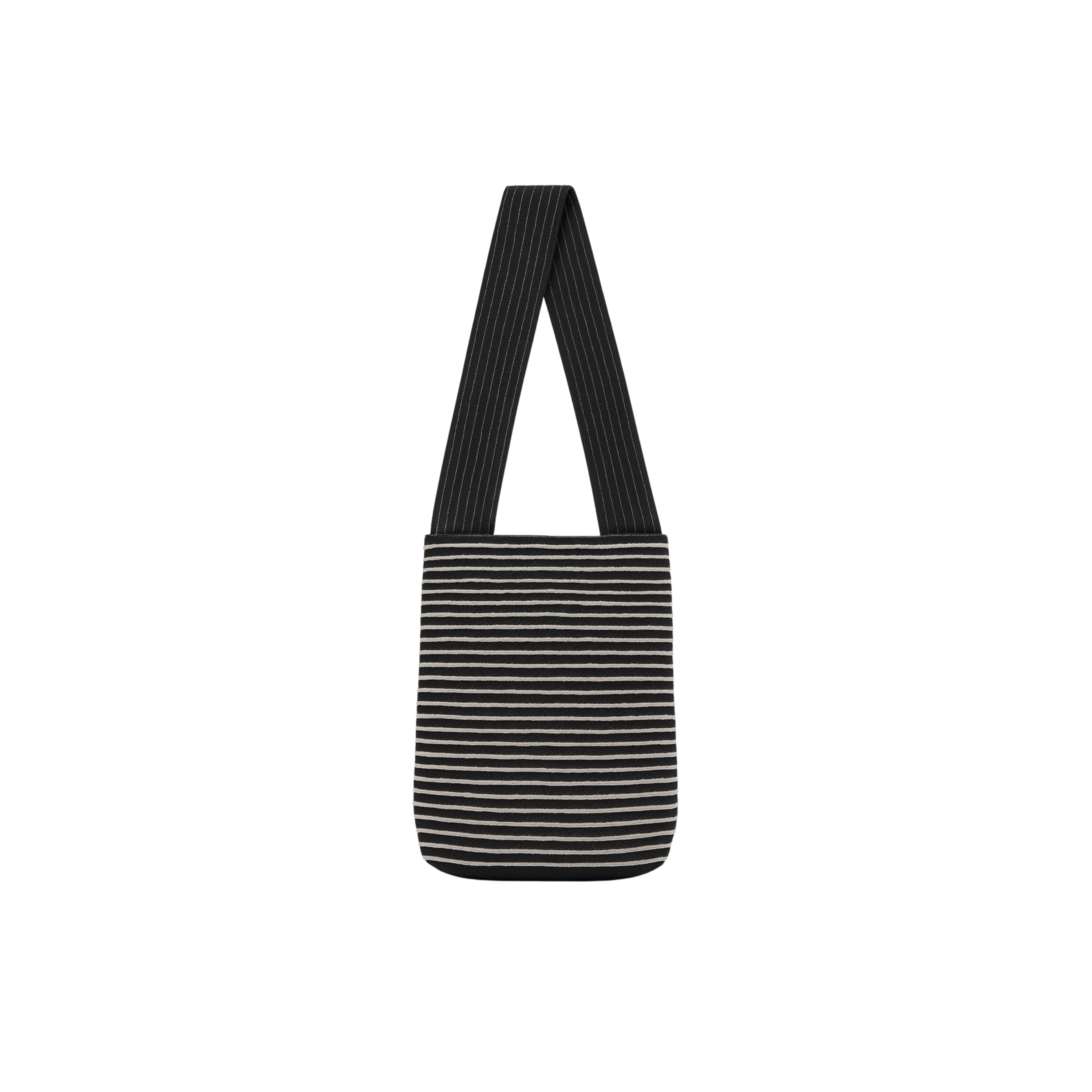 Mochila Tiras Denim Negra Con Blanco