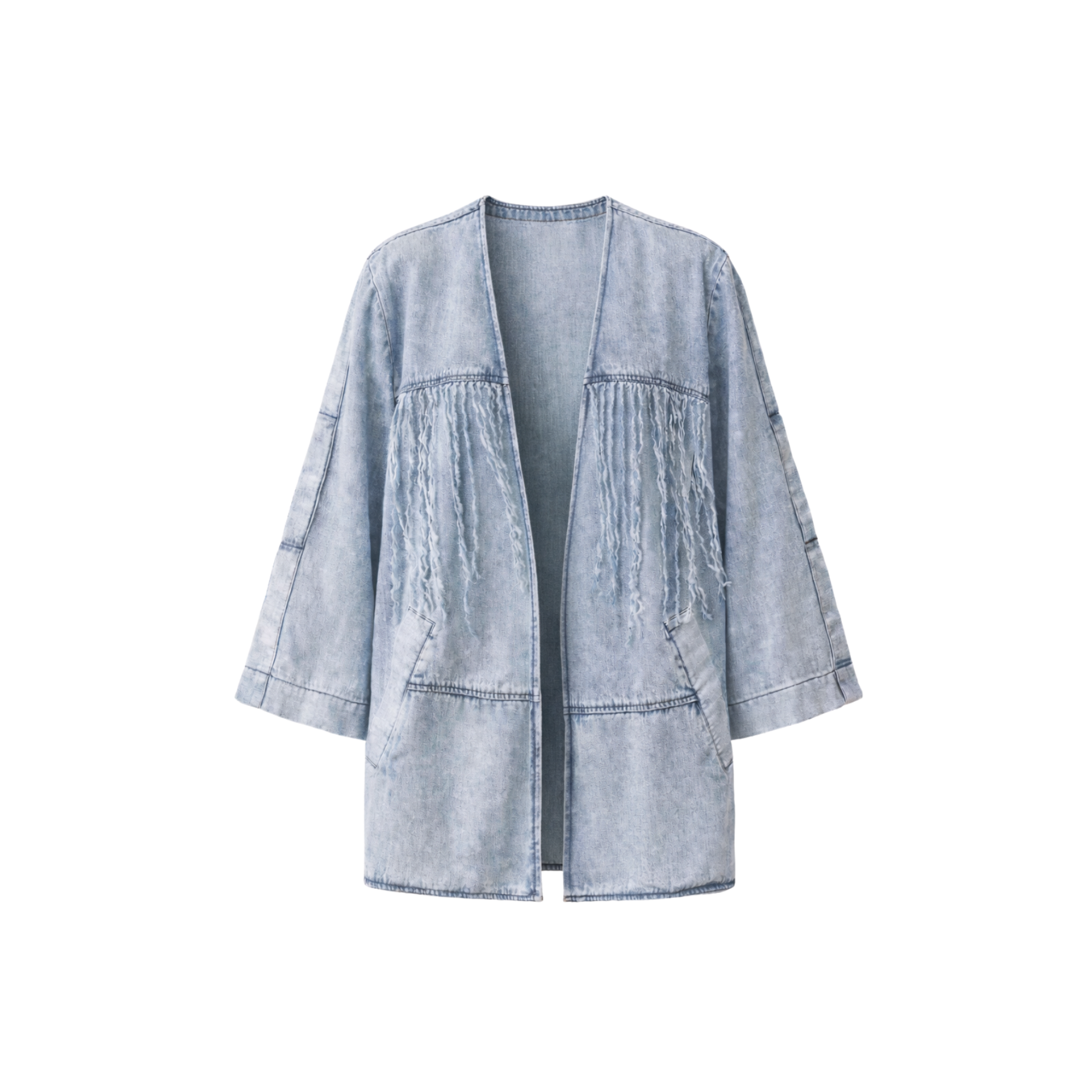Chaqueta Flecos Denim Sky