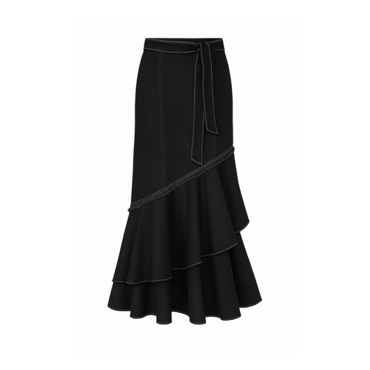 Falda Campana Denim Negro