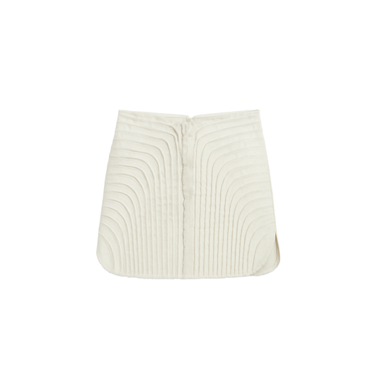 Falda Corta Tiras Marfil