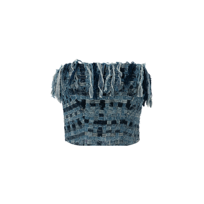 Top Tiras Denim Strapless