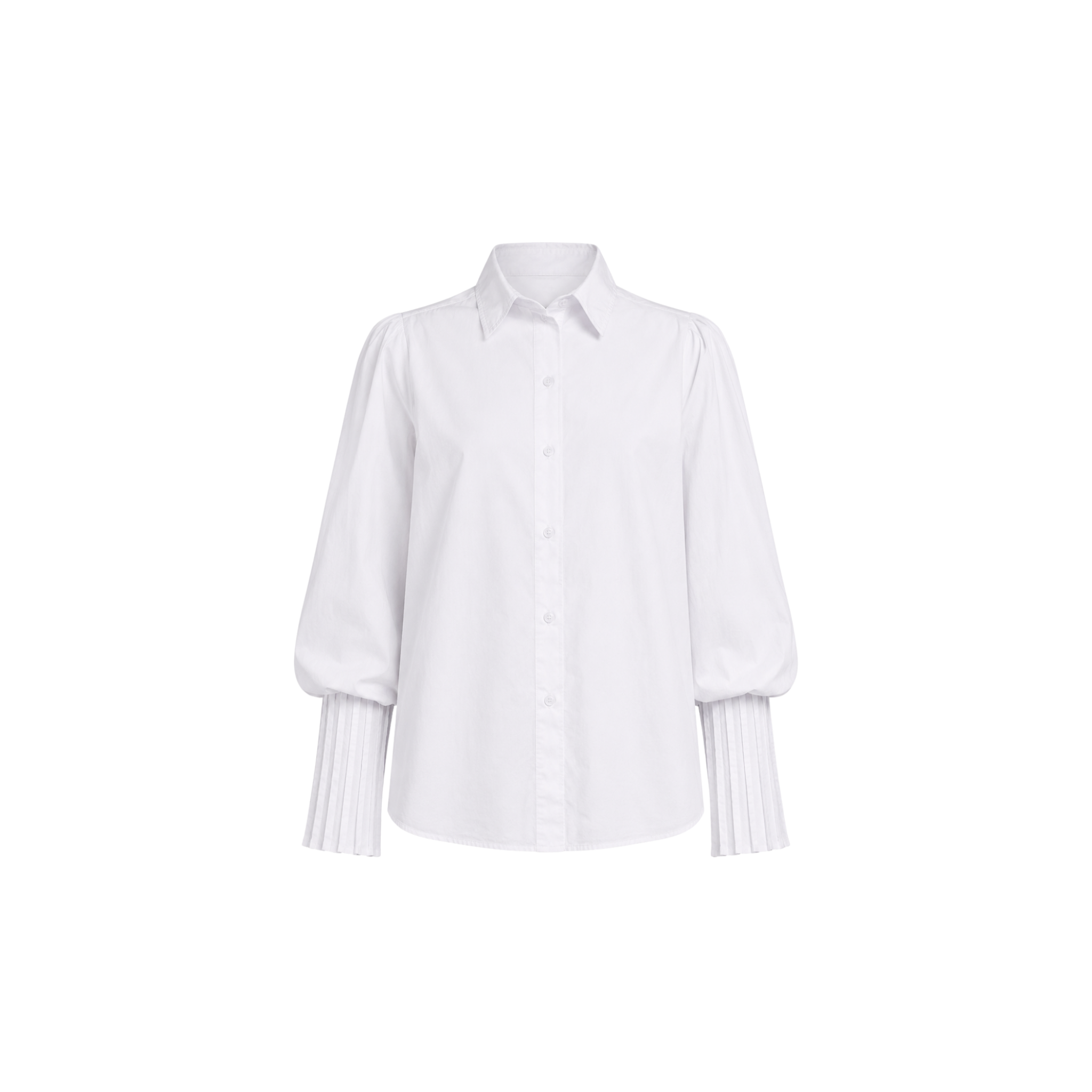 CAMISA MEDIA MANGA ALFORZAS BLANCA