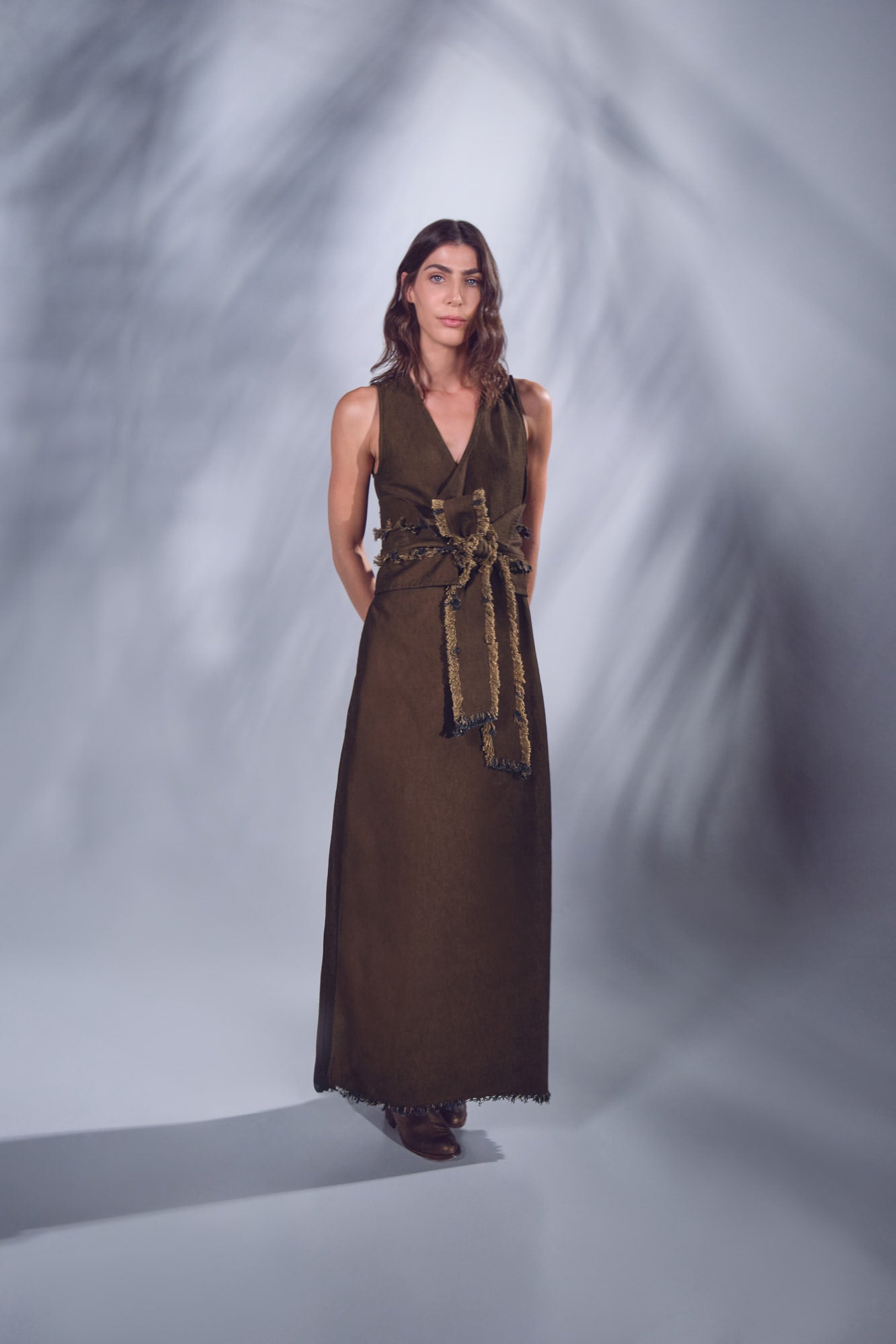 Fils Midi Dress Brown