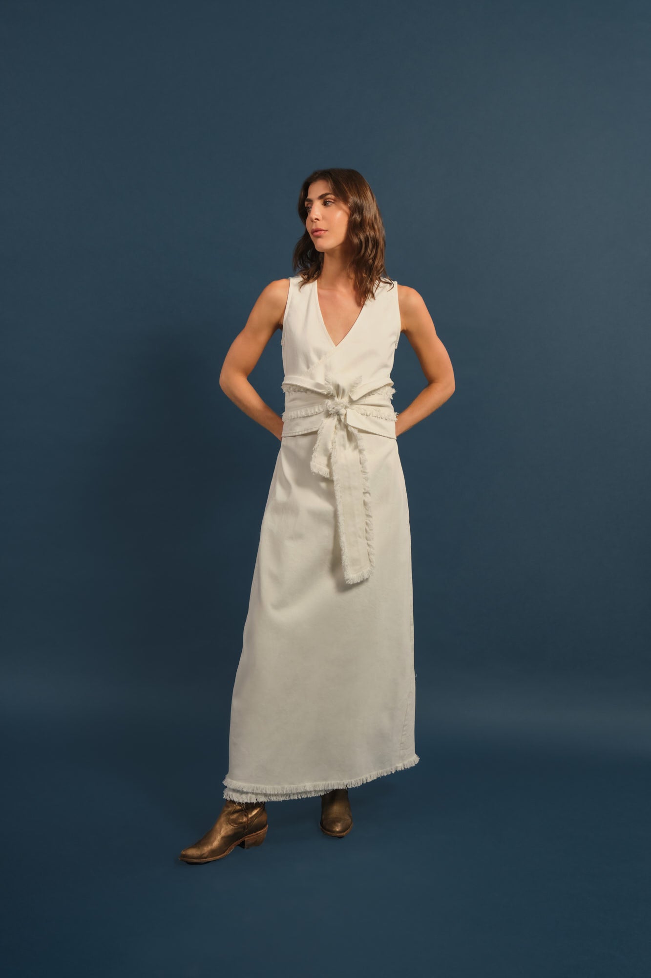 Fils Midi Dress Ivory