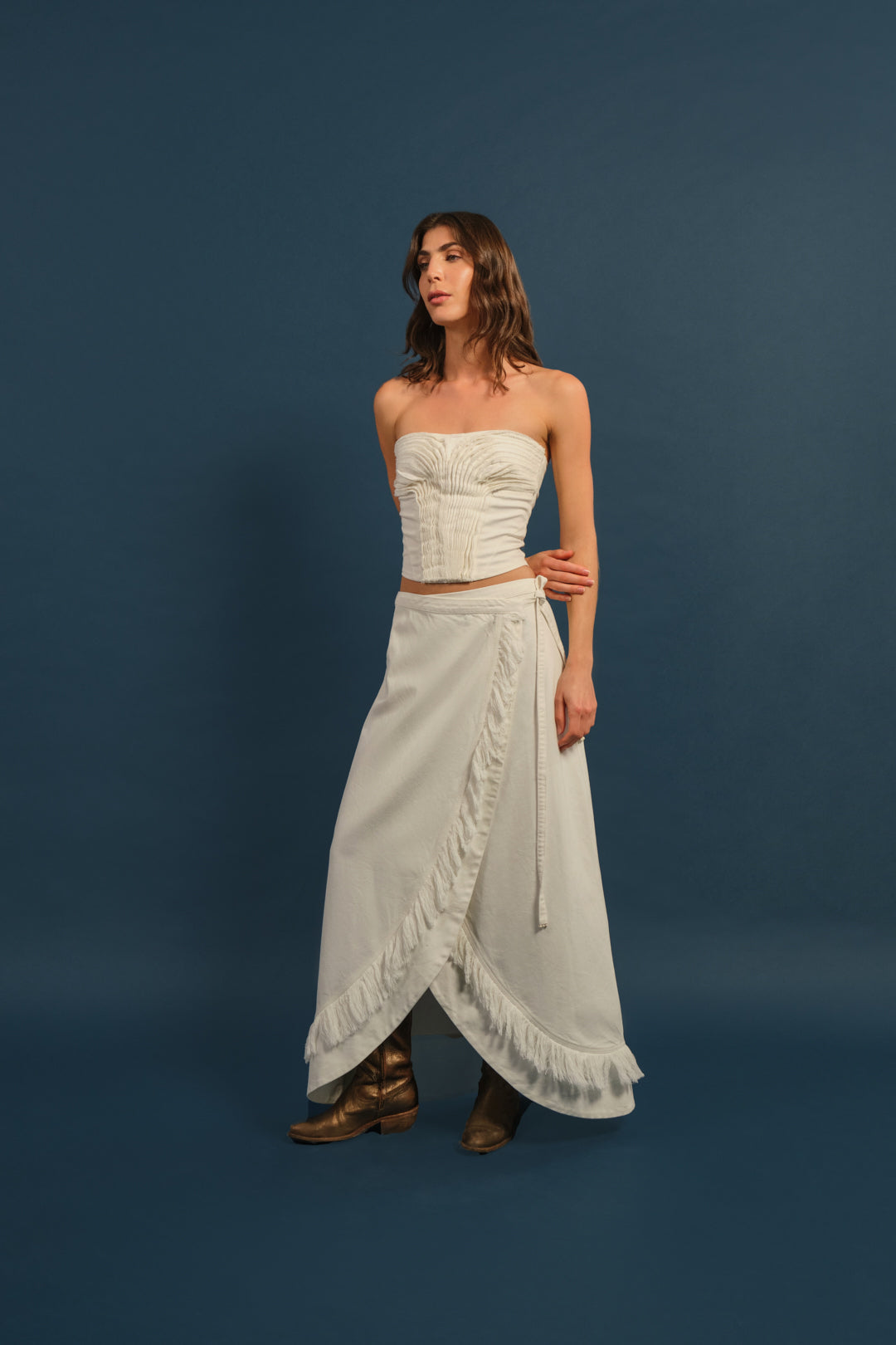 Ombre Corset White