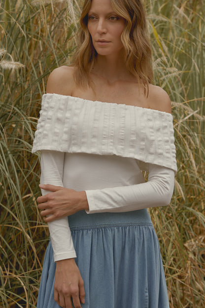 Blusa Bandeja Marfil (Manga Larga)