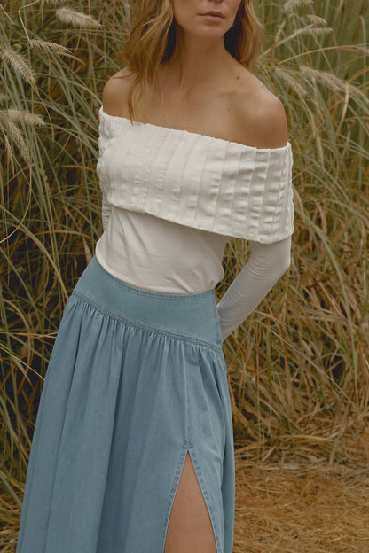 Blusa Bandeja Marfil (Manga Larga)