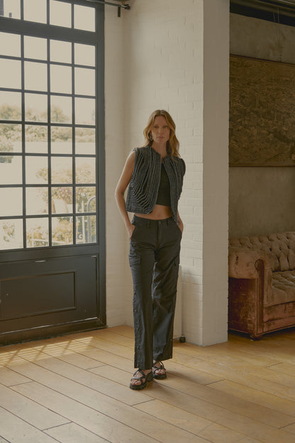 Chaleco Tiras Denim Zat