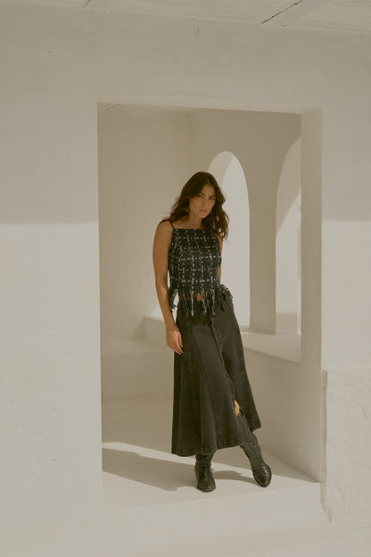 Falda Amanecer Denim Negro