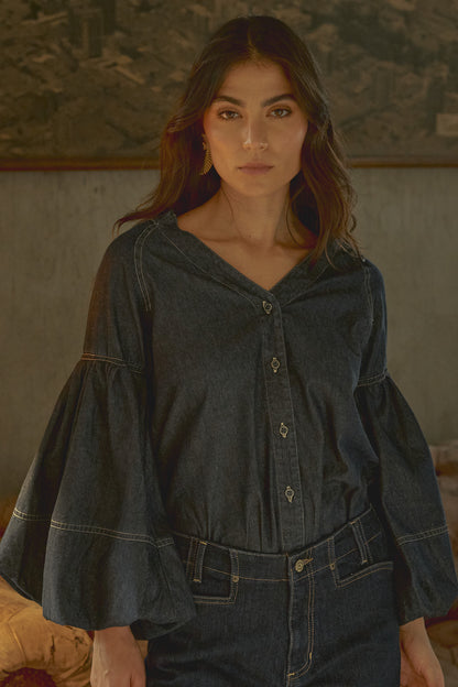 Camisa Tulipan Denim