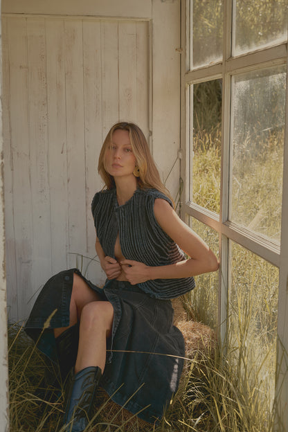 Falda Amanecer Denim Negro