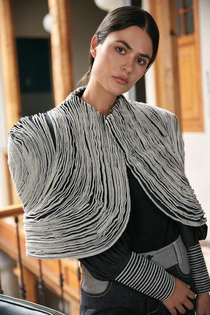 Chaleco Sobrepuesto Tiras Denim