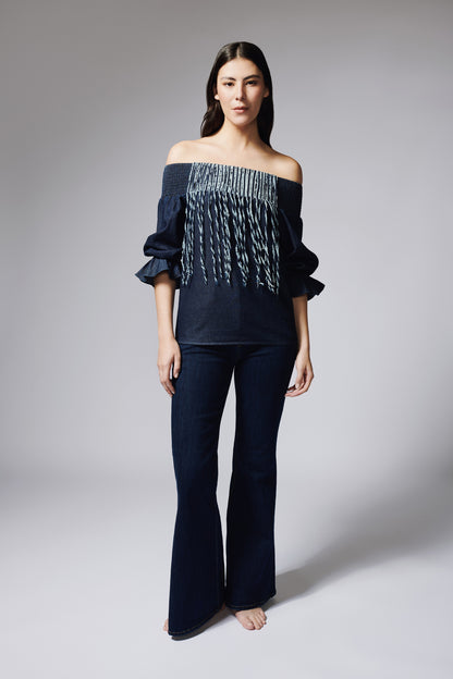 BLUSA CAMPESINA FLECOS